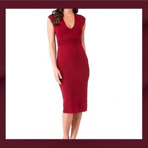 Michael  Kors V-neck Fitted Sheath Dress